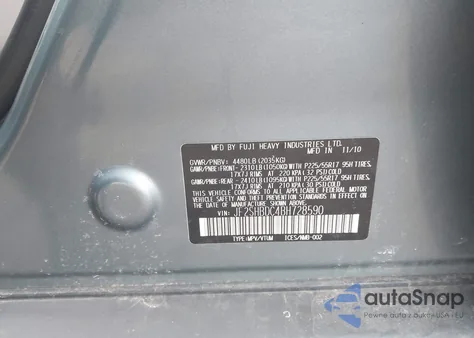 2011 Subaru Forester 2.5X Premium z USA, uszkodzony, nr VIN JF2SHBDC4BH728590